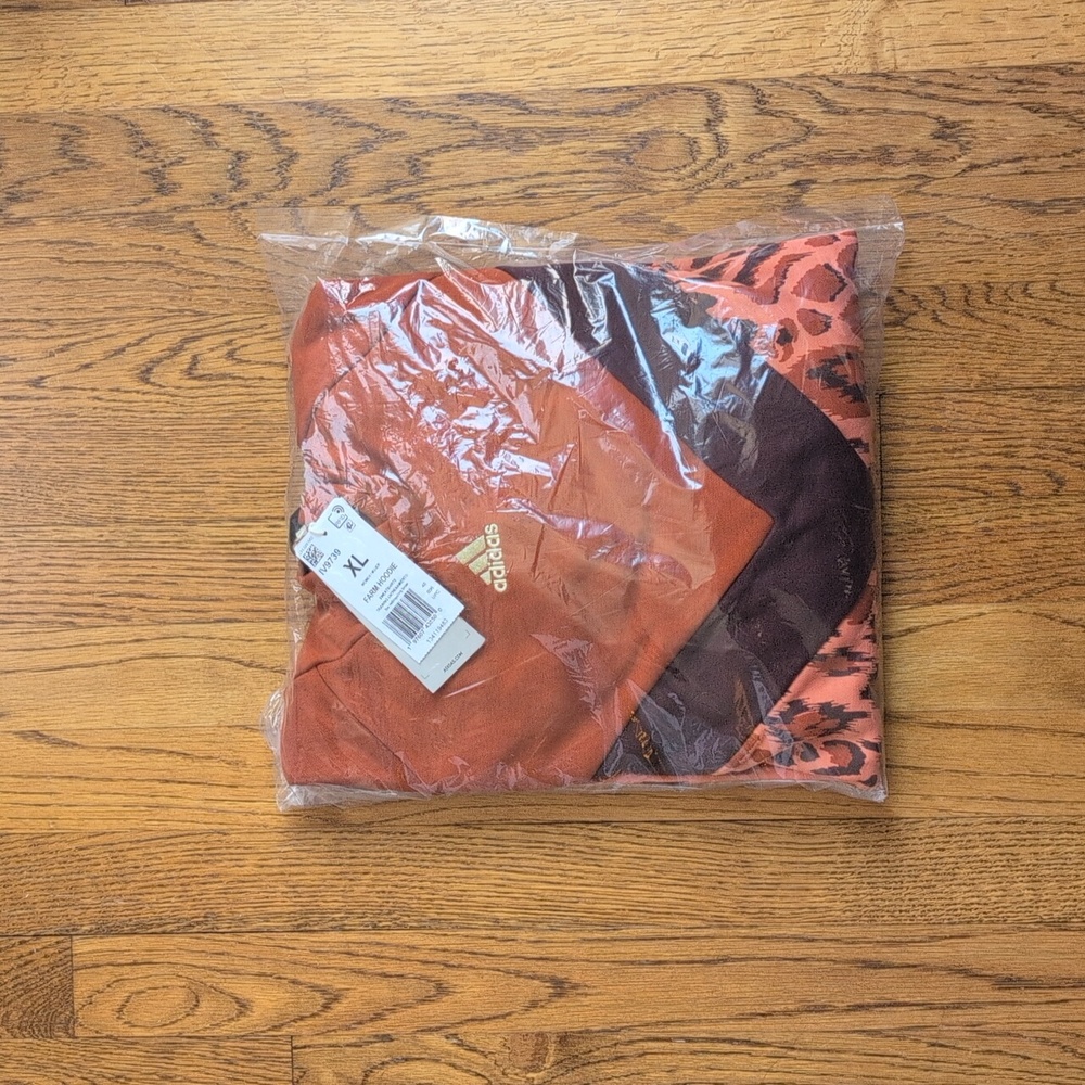NWT FARM Rio Hoodie Adidas Collaboration Sweatshirt Animal Print Womens Size XL - Picture 7 of 7